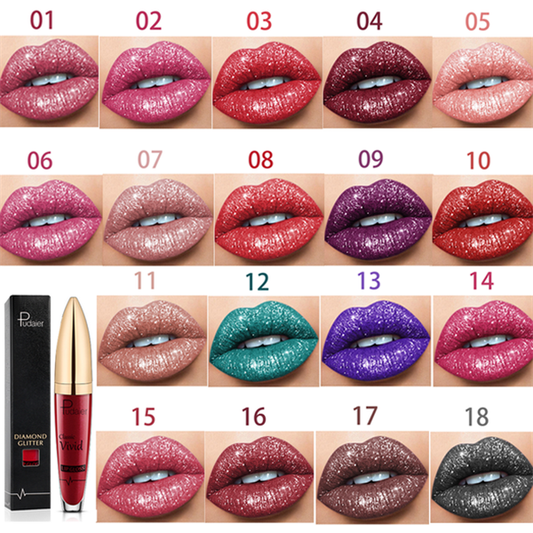 2023 NEU 18 Farbe Diamanten Glanz Langanhaltender Lippenstift!!!