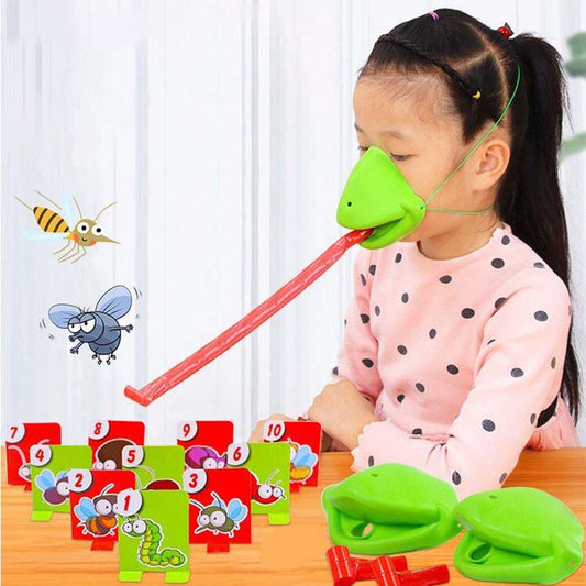 (Parent-child interactive game)❤️Frog Tongue Mask Fun Game